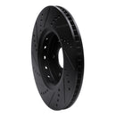 R1 17-20 Honda Civic Front & Rear Drilled & Slotted Black Brake Rotor Set