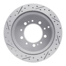 R1 98-07 Lexus Lx470 Rear Right Drilled & Slotted Geo-Carbon Rotor
