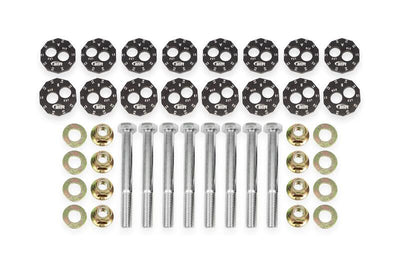 BMR 14-19 Chevrolet Corvette C7 Front & Rear Lower Control Arms Camber Bolt Kit - Black Anodized