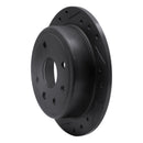 R1 04-10 Chevrolet Optra (USA/Canada) Rear Left Drilled & Slotted Black Brake Rotor