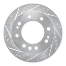 R1 11-25 Chevrolet Silverado 3500 HD Front Drilled & Slotted Silver Brake Rotor Set