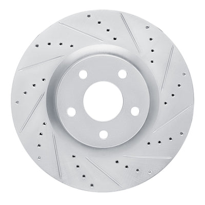 R1 20-25 Ford Escape Front Right Drilled & Slotted Silver Brake Rotor