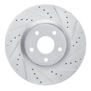 R1 20-25 Ford Escape Front Right Drilled & Slotted Silver Brake Rotor