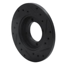 R1 88-93 Ford Festiva Front Left Drilled & Slotted Black Brake Rotor