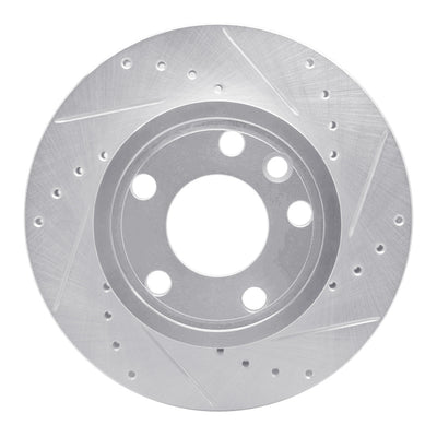 R1 92-95 Volkswagen EuroVan Front Right Drilled & Slotted Silver Brake Rotor