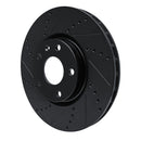 R1 14-19 Chevrolet Corvette Front Left Drilled & Slotted Black Brake Rotor