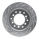 R1 01-09 Lexus GX470 Rear Drilled & Slotted Silver Brake Rotor Set