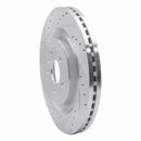 R1 13-19 Ford Taurus Front & Rear Drilled & Slotted Silver Brake Rotor Set