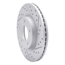R1 13-19 Nissan Sentra Front Right Drilled & Slotted Geo-Carbon Rotor