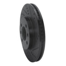 R1 88-98 Saab 9000 Front Right Drilled & Slotted Black Brake Rotor