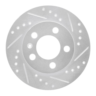 R1 01-06 Audi TT Quattro Rear Right Drilled & Slotted Silver Brake Rotor