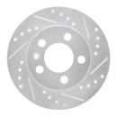 R1 01-06 Audi TT Quattro Rear Right Drilled & Slotted Silver Brake Rotor