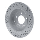 R1 16-22 Hyundai Tucson Rear Left Drilled & Slotted Geo-Carbon Rotor