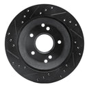 R1 88-96 Chevrolet Corvette Rear Right Drilled & Slotted Black Brake Rotor
