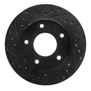 R1 77-80 Buick Electra Rear Left Drilled & Slotted Black Brake Rotor