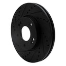 R1 07-10 Kia Rondo (Canada) Front Left Drilled & Slotted Black Brake Rotor