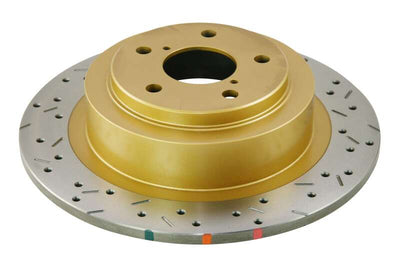 DBA 01-04 Outback 2.5L/3.0 H6 Rear Drilled & Slotted 4000 Series Rotor