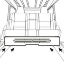 DS18 Jeep Gladiator JT 2020-UP 4 x 8in Subwoofers Included (ZR8.2D) Underseat Box Black -LED Lights