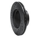 R1 76-77 BMW 320I (USA/Canada) Front Right Drilled & Slotted Black Brake Rotor