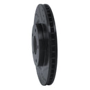 R1 07-15 Nissan Rogue Front Right Drilled & Slotted Black Brake Rotor