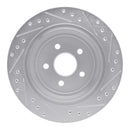 R1 89-95 Chrysler Daytona Rear Drilled & Slotted Silver Brake Rotor Set