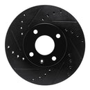 R1 16-22 Chevrolet SPARK (USA/Canada) Front Left Drilled & Slotted Black Brake Rotor
