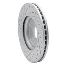 R1 17-19 Jaguar F-Pace Front Right Drilled & Slotted Geo-Carbon Rotor