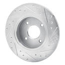 R1 84-85 Nissan 300ZX Front & Rear Drilled & Slotted Silver Brake Rotor Set