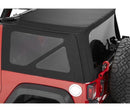 Bestop 07-18 Jeep Wrangler JK 2-Door Window Set (Prem Blk Twill Fits Supertop 54822 Rep-A-Top 79846)