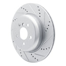 R1 17-26 Toyota GR Supra Rear Drill & Slot Silver Rotors