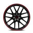 Touren 3260 TR60 17x7.5 / 5x112/120 BP / 42mm Offset / 72.62mm Hub Gloss Black w/ Red Ring Wheel