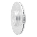 R1 09-14 Hyundai Genesis Sedan Front Right Drilled & Slotted Silver Brake Rotor