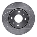 R1 00-04 Volvo V40 Front Right Drilled & Slotted Silver Brake Rotor