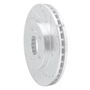 R1 11-16 Buick LaCrosse Front Right Drilled & Slotted Silver Brake Rotor