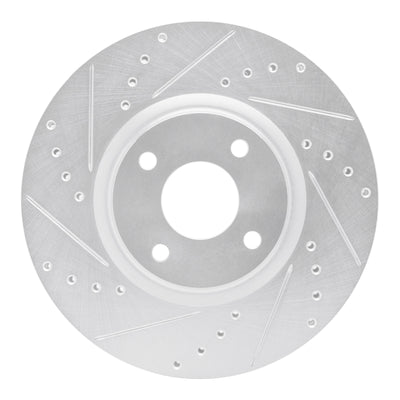 R1 18-22 Ford Ecosport Front Left Drilled & Slotted Silver Brake Rotor