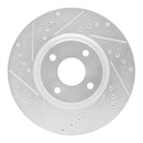 R1 18-22 Ford Ecosport Front Left Drilled & Slotted Silver Brake Rotor