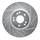 R1 94-02 Mercedes-Benz SL600 Left Front Drilled & Slotted Silver Brake Rotor