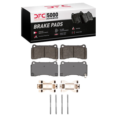 DFC 09-24 Nissan GT-R Rear 5000 Advanced Low Metallic Brake Pads and Hardware Kit