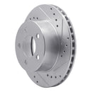 R1 93-98 Jeep Grand Cherokee Front & Rear Drilled & Slotted Silver Brake Rotor Set