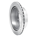 R1 88-95 Nissan Pathfinder  Drilled & Slotted Silver Disc Brake Rotor Set w/Optimum  Pads & Hardware