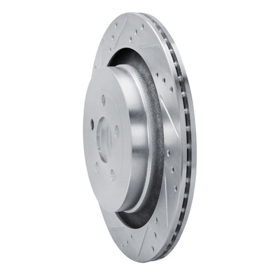 R1 19-24 Ford Edge Rear Drilled & Slotted Silver Brake Rotor Set