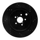 R1 17-25 Subaru BRZ Front & Rear Drilled & Slotted Black Brake Rotor Set