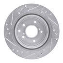 R1 1989-96 Nissan 300ZX Rear Drill & Slot Silver Rotors