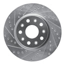 R1 18-25 Jeep Wrangler Front Left Drilled & Slotted Silver Brake Rotor
