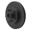 R1 84-87 Lincoln CONTINENTAL Front Left Drilled & Slotted Black Brake Rotor