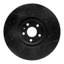 R1 16-26 Polestar Polestar 2 Front Left Drilled & Slotted Black Brake Rotor