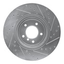 R1 06-13 BMW 135IS Front Left Drilled & Slotted Silver Brake Rotor