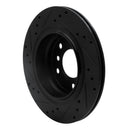 R1 99-06 BMW 325I (USA/Canada) Rear Right Drilled & Slotted Black Brake Rotor