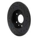 R1 14-25 Mazda 3 Sport Rear Drilled & Slotted Black Brake Rotor Set