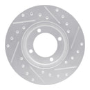 R1 81-82 Toyota Cressida Front Left Drilled & Slotted Silver Brake Rotor